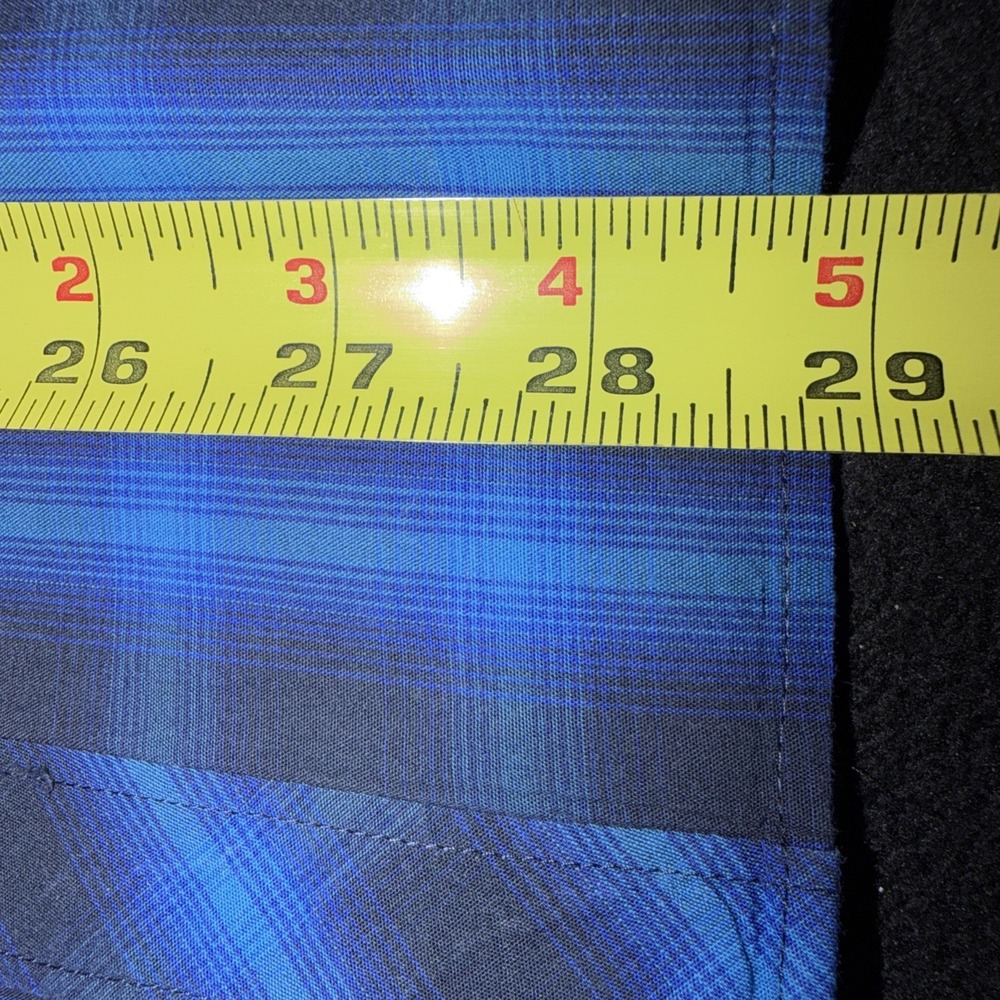 LOT OF 2 Jarad Lang After Hours Mens Shirt Slim Fit Blue Check Plaid LS Large - Picture 16 of 16